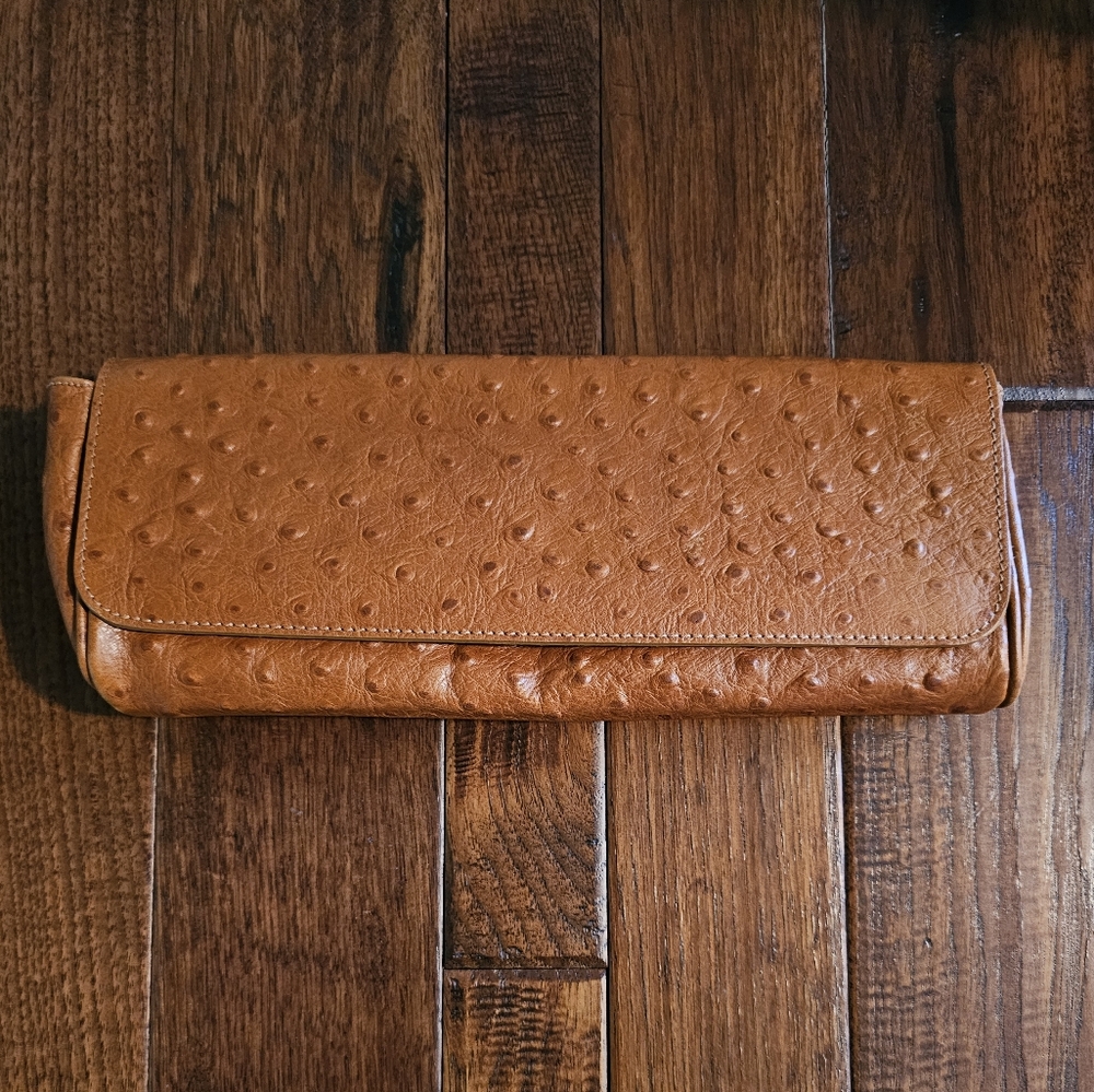 Maurizio Taiuti Brown Leather Clutch